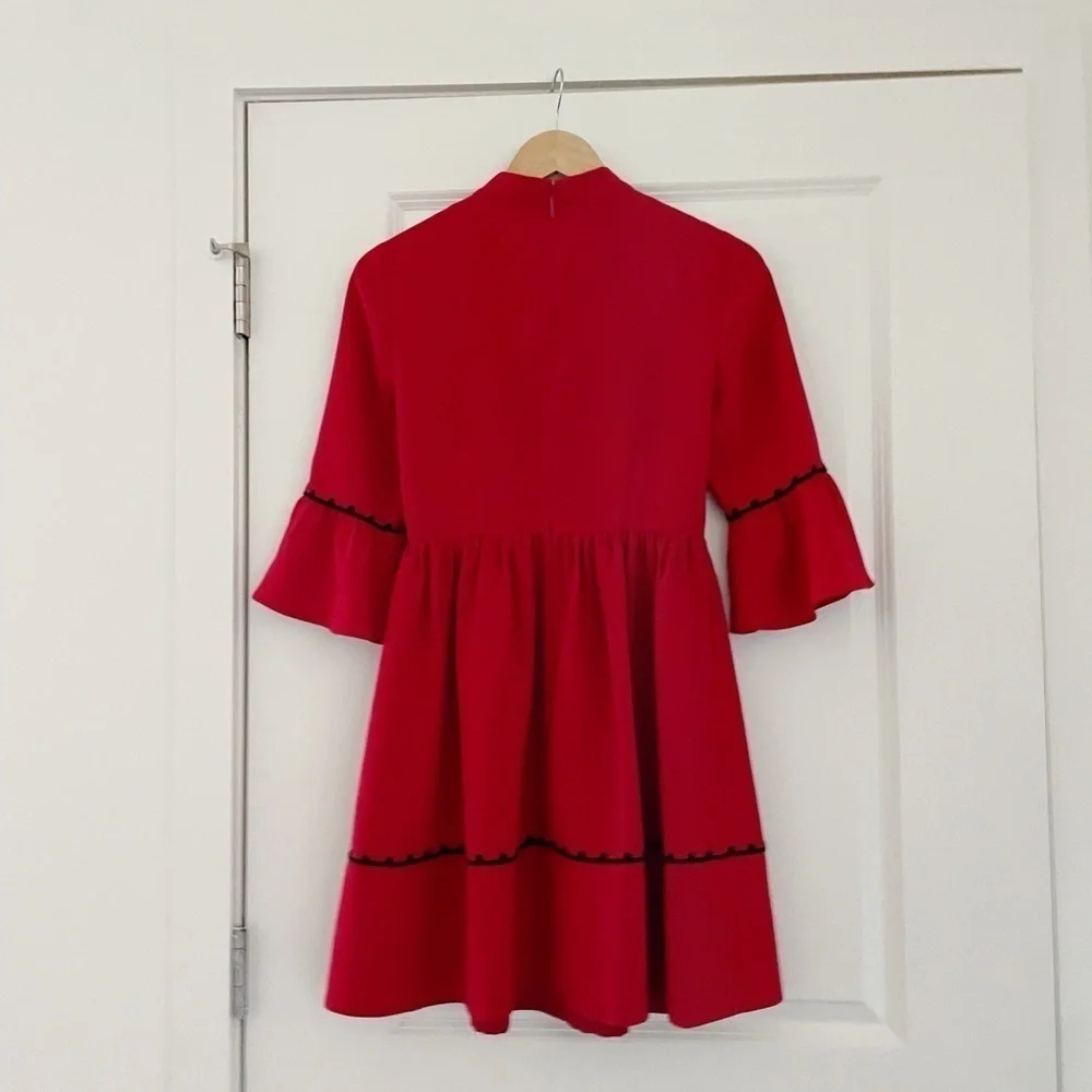 Kate Spade Pom Pom Mini Dress Charm Red
